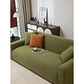 economico Copridivano-Copridivano jacquard da 1 pezzo, resistente all&#039;usura, elastico, in pelle scamosciata, tinta unita, di alta qualità, universale, per tutte le stagioni, spesso, antiscivolo.