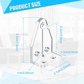 cheap Shower Curtains-12 Pieces 1 Inch Hold Down Brackets Clear Plastic Hooks Blind Holder Replacements for 1 Inch Mini Horizontal Blinds Shades Windows Doors