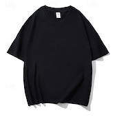abordables T-shirts décontractés pour hommes-Homme T-shirt Chemise à manches courtes Manche Courte Col ras du cou Été Uni Mode Designer Basique Classique Vacances Rue Sortir Noir Blanche Jaune T-shirt haut de gamme pour homme