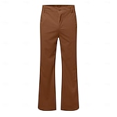 abordables Bas-Rétro Vintage Années 1970 Groovy Pantalons à pattes d'éléphant Pantalon évasé Hippie Disco Taille Normale Velours Côtelé Déguisement Homme Halloween Carnaval Festival de Musique Décontracté Quotidien