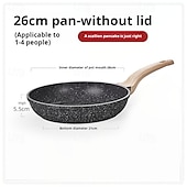 cheap Cooking Utensils-Nonstick Frying Pan Skillet, Granite Coating Omelette Pan, Healthy Stone Cookware Chef&#039;s Pan, PFOA Free