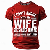 preiswerte Lustige T-Shirts für Männer-Herren Lustiger Slang T Shirt Kurzarm T-Shirt 3D-Druck Rundhalsausschnitt Hemd Mode Täglich Straße Lässig Täglich Schwarz Rote Blau Sommer Frühling Ganzjahres Bekleidung S M L XL XXL XXXL