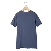 cheap Cotton Linen T-shirts-2 Pack Cotton Men&#039;s T Shirt Tee Top Short Sleeve Short Sleeves Crew Neck Round Neck Summer Plain Fashion Designer Basic Classic Style Basic Vacation Street Casual Orange Blue Army Green  Black Tee