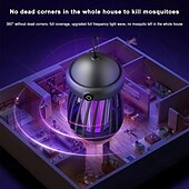 billige Bug Zapper-Bærbar myggdreperlampe, elektrisk fluefelle for soverom, stillegående drift, effektiv myggkontroll, kompakt og oppladbar design for innendørs bruk
