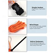 economico Striscie luci a batteria-1 corda luminosa da campeggio per esterni, 3 m/5 m/10 m, impermeabile IP66, corda antivento per tenda con 8 modalità di illuminazione, design durevole e vano batteria impermeabile AA.