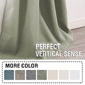 olcso Függönyök és drapériák-Linen tiszta fehér függöny kevert függöny panel készlet blackout len függönyök hálószobába 2 paneles szett 52x84 hüvelyk