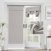economico Accessori finestre-Copertura per Finestra in Lino Tenda per Porta in Vetro Francese Opaca Raccoglibili Ombreggiature Romane Autoadesive Isolate Termicamente Tricia Bloccaggio Luce Oscurante Privacy 1 Pannello
