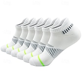 billiga herrstrumpor-Herr 6 par Multipack Socka Löparstrumpor Vardagliga strumpor Svart Vit Färg Randig Semester Sport &amp; Utomhus Dagligen Grundläggande Medium Vår Höst Mode Ledigt