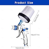 cheap Tool Accessories-Pneumatic Spray Gun Automotive High Atomization Spray Gun 10 Leave-in Pots Pressure Regulator Paint Spraying Tool 1.4/1 7/2.0mm