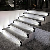 voordelige Grondlichten-4 stuks buitenzonnestapverlichting voor binnentuin, sfeerverlichting voor op het terras, waterdichte verlichting voor tuinpaden en decoratie