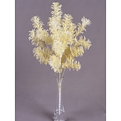 billige Kunstige planter og blomster-5 stk. simulering av tåkeblomst og rimgress, kunstige røde blomster til bryllupsdekor, bryllupsdekorasjonsmateriale, furu til hjemme- og arrangementdekorasjon