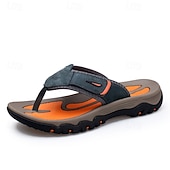 levne Sandály na dovolenou-Pánské outdoorové žabky s T-strap páskem a polstrovanou podrážkou, odolný vzor, sportovní vzhled pro dospělé, vhodné pro plážové aktivity, turistiku, použití u bazénu, letní dovolenou