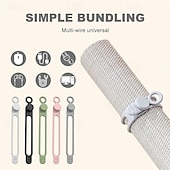 お買い得  家庭用器具-10個のデータケーブルオーガナイザーシリコンケーブルタイ再利用可能なケーブル管理オーガナイザー多目的フレキシブルケーブルオーガナイザーケーブルを束ねて固定するための