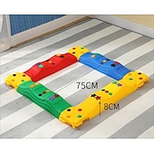 baratos Atividade ao Ar Livre-Jogos de chão Montessori para áreas internas/externas - prancha de equilíbrio com design circular para crianças &amp;brinquedo de ponte de madeira para condicionamento físico pré-escolar &amp;treinamento de