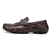 halpa Miesten lenkkarit-Miesten tummanruskeat loaferit solkikoristeilla – muodikkaat slip-on-kengät toimistolle, arkeen ja iltaan