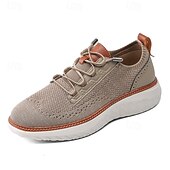 Χαμηλού Κόστους Ανδρικά Sneakers-Ανδρικά Αθλητικά Παπούτσια Τρέξιμο Περπάτημα Αθλητικό Καθημερινό ΕΞΩΤΕΡΙΚΟΥ ΧΩΡΟΥ PU Δέρμα Δίχτυ Αναπνέει Άνετο Αντιολισθητικό Δαντέλα μέχρι πάνω Μπλε Χακί Άνοιξη Φθινόπωρο Χειμώνας