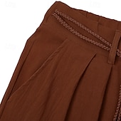 economico retrò-Per uomo Pantaloni di Lino Pantaloni Pantaloni Estivi Pantaloni Larghi Coulisse Elastico in vita Gamba Dritta Semplice Comodità Traspirante Lunghezza intera All&#039;aperto Yoga Palestra Designer Retr