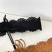 cheap Belt-Women's Belt PU Black Green Khaki Coffee Waist Belt Street Daily Pure Color