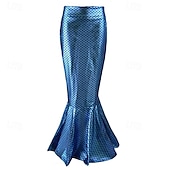 economico Costumi da donna-Regina Sirena Gonna Gonna a sirena Coda da sirena Sexy Drag &amp; Glam Vernice in lattice lucido Metallico Per donna Adulti Festival Musicale Parata dell&#039;Orgoglio Mese dell&#039;orgoglio Halloween Carnevale