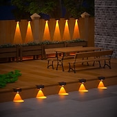 tanie Kinkiety zewnętrzne-4/8 sztuk lamp solarnych LED na ścianę zewnętrzną IP65 wodoodporna lampa ścienna do domu, ogrodu, schodów, ogrodzenia, basenu, ogrodu, oświetlenia dekoracyjnego