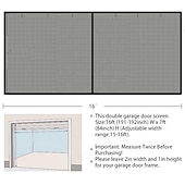 preiswerte Bildschirm für Fenster und Tür-Magnetische Garagentür Fliegennetz mit Magnetverschluss Fiberglas Garagentüren für Autos herunterziehbar für Patio Veranda Fenster um Insekten fernzuhalten