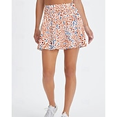 ieftine Fuste și pantaloni scurți pentru femei-US Open Pentru femei Floral Fuste de tenis cu pantaloni scurți Imprimare Respirabil Tenis Golf Badminton Verde Deschis Albastru Portocaliu Îmbrăcăminte de tenis