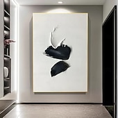 preiswerte Abstrakte Gemälde-schwarz-weißes Ölgemälde handgemachte Wandkunst 3er-Set abstrakte Malerei auf Leinwand handgemalte Textur moderne Malerei Wandkunst moderne abstrakte Malerei Wandkunst Wanddekoration