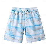 voordelige Heren Elite Shorts-Voor heren Korte broek Strandshorts Trekkoord Grafisch Blad dier Ademend Sneldrogend Knielengte Buiten Vakantie Huis Vakantie Etnische stijl Meerblauw Leger groen Rekbaar