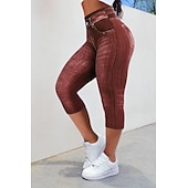 levne Modrá 3D tisk-Dámské legíny capri kalhoty 3D tisk chinos městská móda příležitostné do délky lýtek vysoký pas grafický tisk pohodlné měkké komfortní elastické venkovní ulice černé červené modré letní úzké