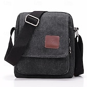 abordables Sacs pour homme-sac messager en toile pour homme - petit sac à bandoulière durable avec bandoulière réglable pour les voyages et l&#039;utilisation quotidienne