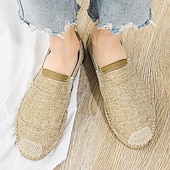 tanie Buty casual slip-on-męskie czarne espadryle wsuwane z podeszwą jutową - casualowe, wygodne obuwie letnie do noszenia na co dzień