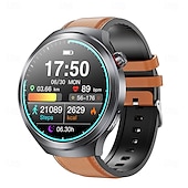 abordables Relojes inteligentes-Reloj inteligente et475 de 1,73&#039;&#039; con pantalla AMOLED, llamadas Bluetooth, emergencia SOS, modo multideportivo, detección de fatiga y sueño, corona giratoria y esfera redonda resistente al agua para hombre.