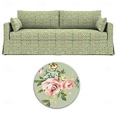 preiswerte Sofabezug-Sofabezug für Hyltarp-Sofa, gesteppt, floral, 100 % Baumwolle
