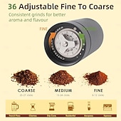 economico Accessori per il caffè-Macinacaffè manuale con macina in acciaio regolabile per cucina, utensile portatile per macinare il caffè espresso a mano