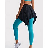 billiga Yoga shorts &amp; cyklister-Dam Yogakjol Asymetrisk fåll Kondition Byxor Svart Blå Ljuslila sporter Sportkläder Microelastisk