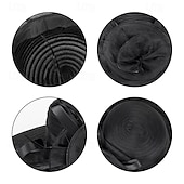 tanie czapki imprezowe-damskie organza kentucky kapelusze przeciwsłoneczne - szerokie rondo kwiatowe kapelusze kościelne kapelusz plażowy derby na przyjęcie herbaciane ślub suknia ślubna