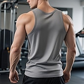 cheap Tank Tops-Men&#039;s Tank Top Vest Top Undershirt Sleeveless Shirt Sleeveless Crew Neck Summer Plain Fashion Designer Basic Classic Vacation Street Going out Black White Wine Top Tee for Men