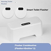 economico elettrodomestici-Dispositivo con sensore per scarico WC intelligente, sistema di scarico a induzione automatico senza contatto per kit di aggiornamento del serbatoio dell&#039;acqua del bagno