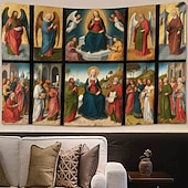 preiswerte Mittelalterlicher Wandteppich-Mittelalterliche Wandteppich Mittelalter Teppich Religiöse Kunst Große Wanddekoration Fotografische Kulisse für Zuhause Schlafzimmer Wohnzimmer Dekoration Gent Belgien