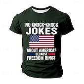 cheap Patriotic Veteran T shirts-Patriotic T Shirts For Men Local Egg T Shirt Short Sleeve T shirt 3D Print Crew Neck Shirt Military Funny Political T Shirt Street Casual Daily Black Blue Green Summer Spring Clothing Apparel S M L