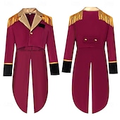 billige Yttertøy-Retro / vintage Punk og gotisk Kostymer i middelalderstil Jakke tailcoat Prins Adelsmann Jacquard Kostyme Herre Royal Steampunk Maskerade Fest Voksne Frakk