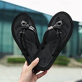 billiga Semester Sandaler-Herrbruna flip-flops i repstil med vadderad sula – bohemiskt inspirerade sommarsandaler för kustpromenader, stränder och vardagsbruk