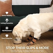 cheap Boots &amp; Paw Protectors-TigerToes Premium Non-Slip Dog Socks for Hardwood Floors - Extra-Thick Grip That Works Even When Twisted - Prevents Licking Slipping and Great for Dog Paw Protection