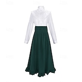 ieftine Rochie-Βικτωριανής Εποχής Renascentist Lung Fustă Bluză / Cămașă Costum Cosplay Normal Guler în picioare Pentru femei Adulți Bluză Fustă