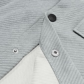preiswerte Herrenjacken &amp; Herrenmäntel-Herren Hemdjacke übergangsjacke Täglich Leicht Jacquard Sommer Frühling Einfach Klassisch Revers Schwarz Weiß Khaki Hellgrau Dunkelgray Jacken