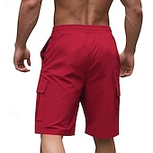 economico Classico-Per uomo Pantaloncini cargo Shorts Pantaloncini Estivi Coulisse Elastico in vita Multi-tasche Semplice Comodità Indossabile Lunghezza al ginocchio All&#039;aperto Sport Quotidiano Moda Casual Nero Giallo