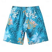 voordelige Heren Elite Shorts-Voor heren Korte broek Strandshorts Trekkoord Grafisch Blad dier Ademend Sneldrogend Knielengte Buiten Vakantie Huis Vakantie Etnische stijl Meerblauw Leger groen Rekbaar