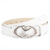 abordables Ceintures pour homme-Homme Ceinture Ceinture Taille Noir Blanche Alliage Durable Ajustable Uni Extérieur Quotidien