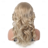 levne Historické paruky-Blond syntetické paruky pro ženy Farrah Fawcett styl 70. let disco tepelně odolná lehká pro vintage cosplay a každodenní použití Halloween paruky