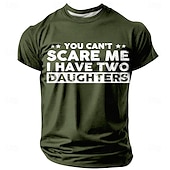 preiswerte Lustige T-Shirts für Männer-Herren T-Shirt Lustiger Vater &#039;Du kannst mir keine Angst machen ich habe zwei Töchter&#039; Grafik Kurzarm